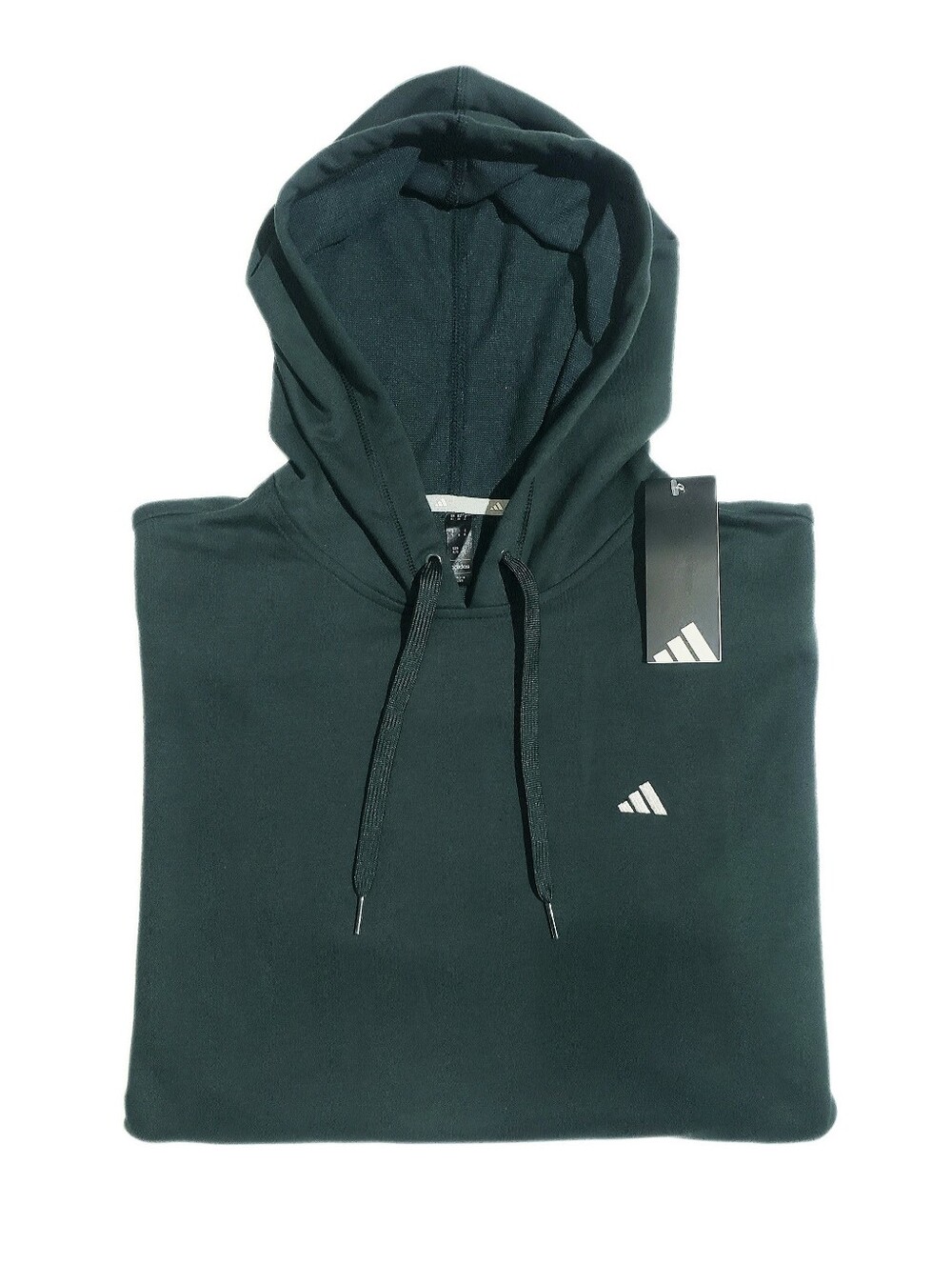 Adidas Mens Double Knit Go-To Pullover Hoodie ADVR0929 Size XL Green Night NWT